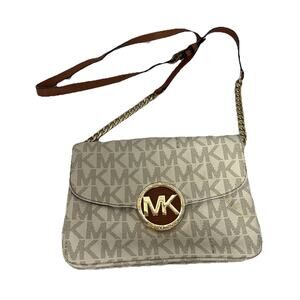 Michael Kors Fulton Cream Logo Crossbody Bag